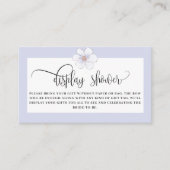 Lilac Floral Display Showdusche Brautparty Begleitkarte (Vorderseite)