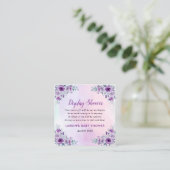 Lilac Floral Display Showdusche ohne Geschenk Wrap Begleitkarte (Stehend Vorderseite)