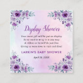 Lilac Floral Display Showdusche ohne Geschenk Wrap Begleitkarte (Vorderseite)