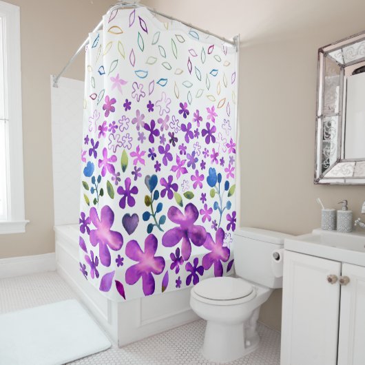 Lilac Floral Duschvorhang (Beispiel)