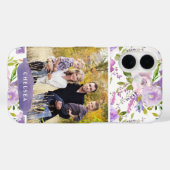 Lilac Floral Foto und Monogramm Case-Mate iPhone Hülle (Rückseite (Horizontal))