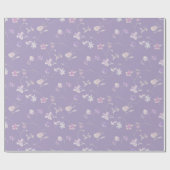 Lilac Floral Geschenkpapier (Flach)