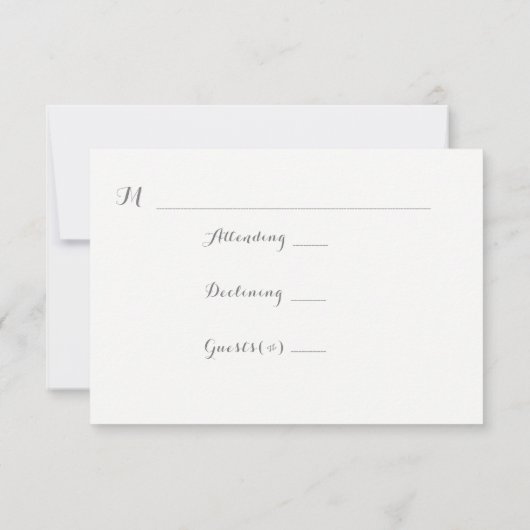 Lilac Floral Kindly Respond Wedding RSVP Card (Rückseite)