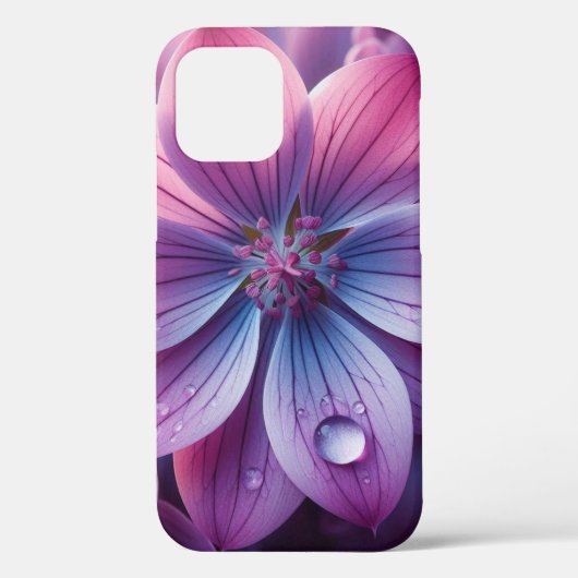 Lilac Floral Lila und rosa Case-Mate iPhone Hülle (Rückseite)