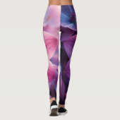 Lilac Floral Lila und rosa Leggings (Rückseite)