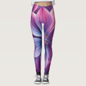 Lilac Floral Lila und rosa Leggings (Vorderseite)