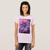 Lilac Floral Lila und rosa T-Shirt (Vorne ganz)