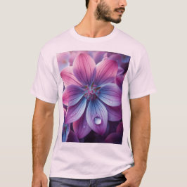 Lilac Floral Lila und rosa T-Shirt
