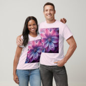 Lilac Floral Lila und rosa T-Shirt (Unisex)