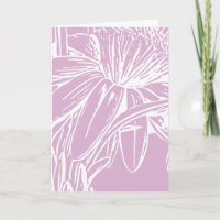 Lilac Floral Line Minimalistisches botanisches Des