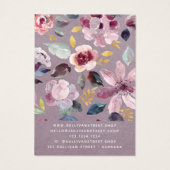 Lilac Floral Orings Necklace Display Card (Rückseite)