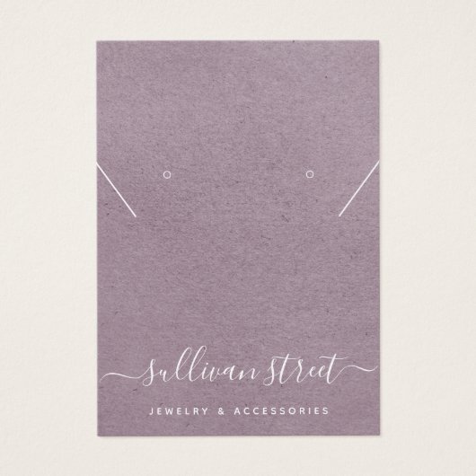 Lilac Floral Orings Necklace Display Card (Vorderseite)