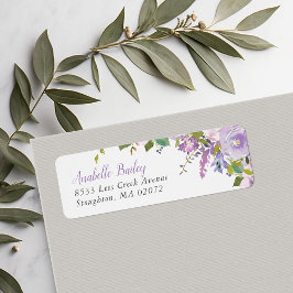 Lilac Floral Personalisiert Rücksendeadressen-Aufk