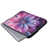 Lilac Floral Pink und Lila Laptopschutzhülle (Vorne Knopf)
