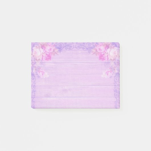 Lilac Floral Post-it Klebezettel (Vorderseite)