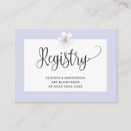 Lilac Floral Registry Brautparty Begleitkarte