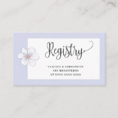 Lilac Floral Registry Brautparty Begleitkarte (Vorderseite)