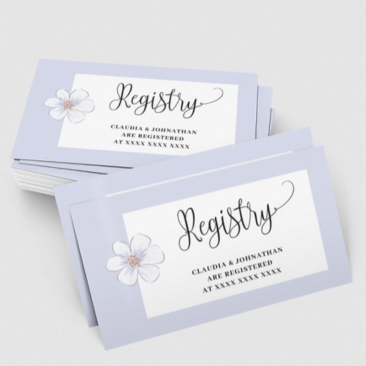 Lilac Floral Registry Brautparty Begleitkarte