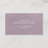 Lilac Floral Visitenkarte (Rückseite)