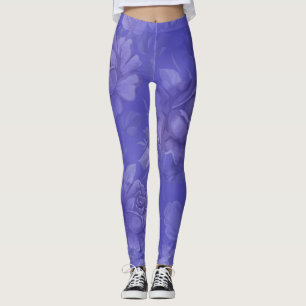Lilac Floral Watercolor Leggings