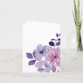 Lilac Floral Wedding Einladung (Rückseite)