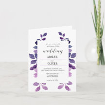Lilac Floral Wedding Einladung