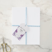 Lilac Floral Wedding Geschenkanhänger (Mit Garn)