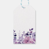 Lilac Floral Wedding Geschenkanhänger (Rückseite)
