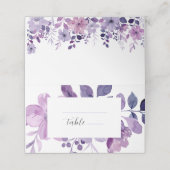 Lilac Floral Wedding Platzkarte (Außenseite Aufgefaltet)