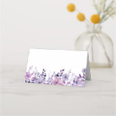 Lilac Floral Wedding Platzkarte (Rückseite)