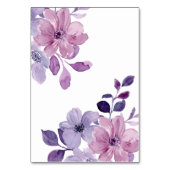 Lilac Floral Wedding Tischnummer (Rückseite)