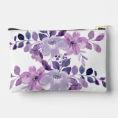 Lilac Floral Wedding Zubehörtasche (Rückseite)