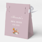 Lilac Floral Whimsical Tee Brautparty Geschenkschachtel (Rückseite)