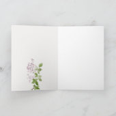 Lilac Floral Wreath Hütte Garden Wedding Dankeskarte (Innenseite)