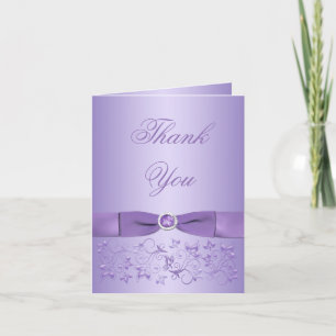 Lilac Floral zum 60. Jubiläum Dankeschön Note Card Dankeskarte
