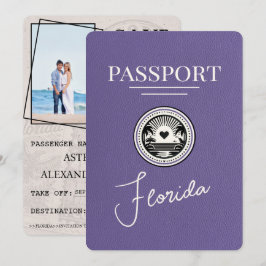 Lilac Florida Passport Save the Date