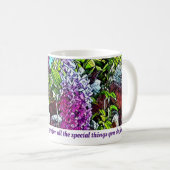 Lilac flowers blooming garden kaffeetasse (VorderseiteRechts)