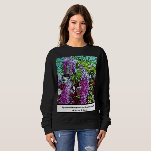 Lilac flowers blooming garden sweatshirt (Vorne ganz)