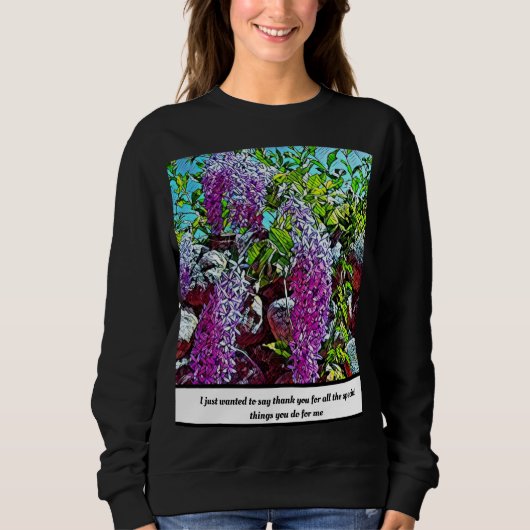 Lilac flowers blooming garden sweatshirt (Vorderseite)