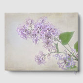 Lilac Flowers For Memorial Service Gästebuch (Rückseite)