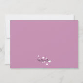 Lilac Flüchtige Blick-a-Boo Rabbit Custom Magic Bi Einladung (Rückseite)