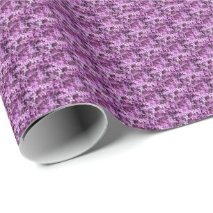 Lilac Foto   Gefleckte halbe Tropfen   Geschenkpapier