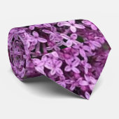 Lilac Foto | Gefleckte halbe Tropfen | Krawatte (Gerollt)