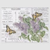 Lilac Frack Butterfly French Newspapier Ads Seidenpapier (Vorderseite)