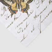 Lilac Frack Butterfly French Script Craft Seidenpapier (Detail)