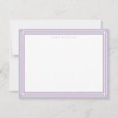 Lilac Frame Note Card Einladung (Vorderseite)