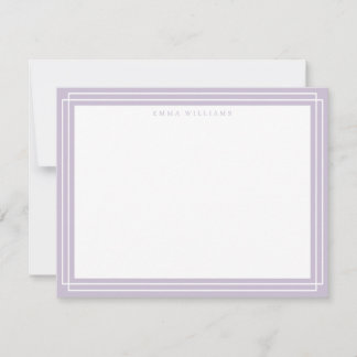 Lilac Frame Note Card Einladung
