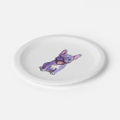 Lilac French Bulldog 2 Pappteller (Schrägansicht)