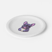 Lilac French Bulldog 7 Pappteller (Schrägansicht)