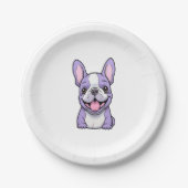 Lilac French Bulldog 8 Pappteller (Vorderseite)